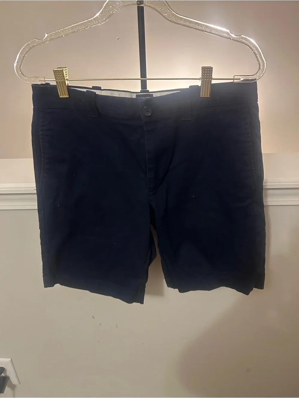 J. Crew Men's Dark Navy Flat-Front Cotton Shorts